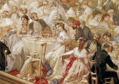 Dinner at the Tuileries (detail) by Henri Baron